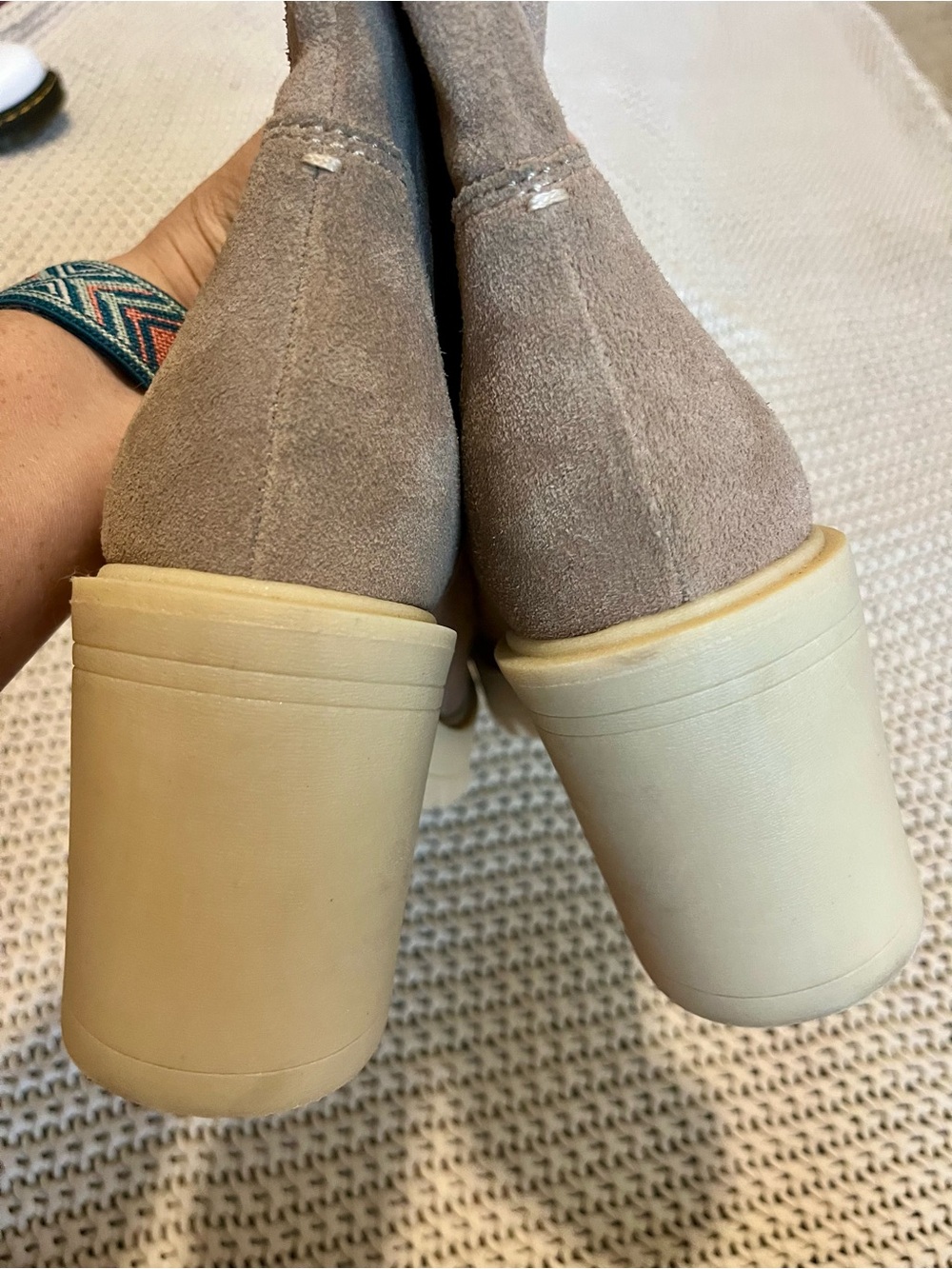 Dolce Vita Caster Suede H2O Rain Weather Chelsea Lug Sole Platform Ankle Boots - Picture 7 of 9
